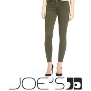 Joe’s Flawless The Vixen Skinny Ankle Jeans Sassy Green 25 Edgy Skater Holiday